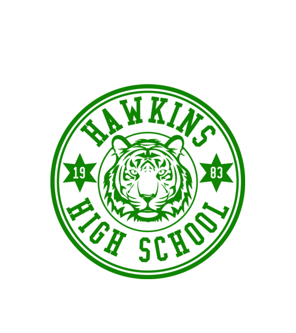 hawkins high school model alb pe tricou