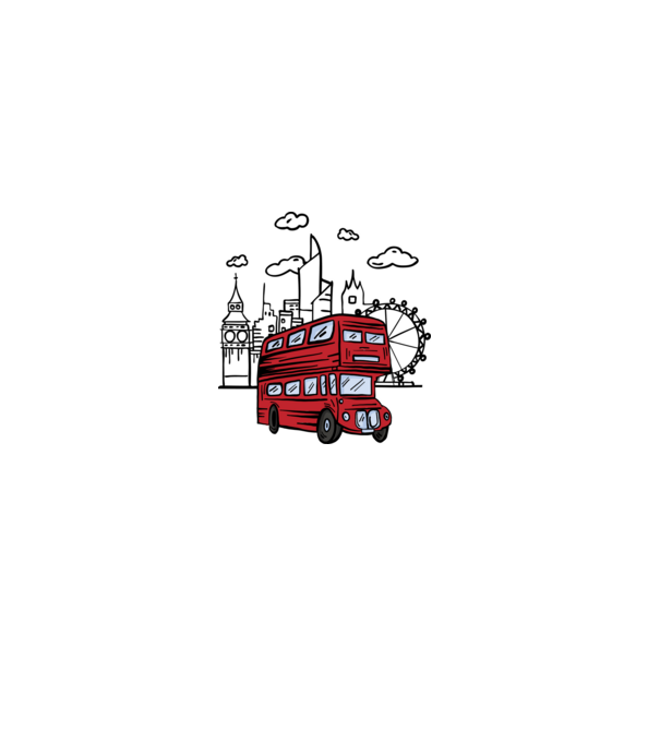 Autobuze model alb pe tricou