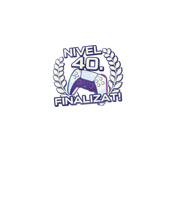 Nivel 40 finalizat! model negru pe tricou