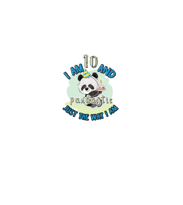PANDASTIC 10 model alb pe tricou