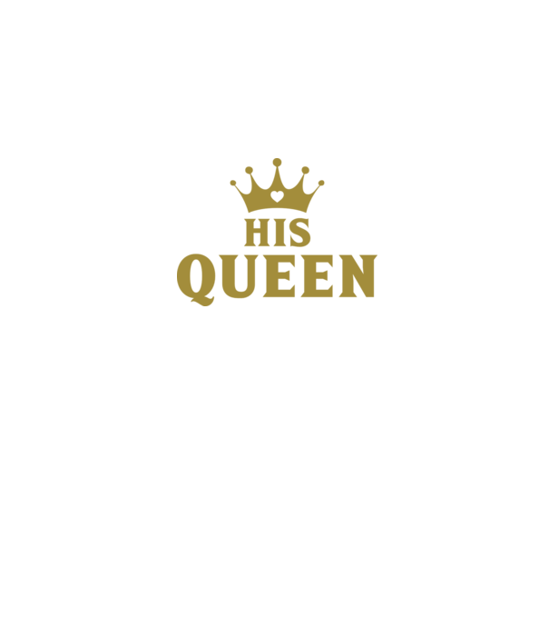 His Queen model negru pe tricou