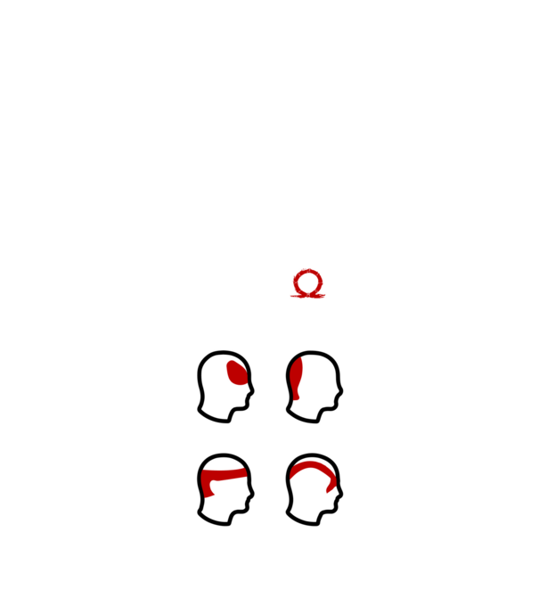 Type of Headaches - God of War model negru pe tricou