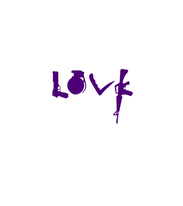 Lovegun model alb pe tricou