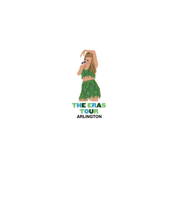 Taylor Swift The Eras Tour Arlington 2 model roz deschis pe tricou