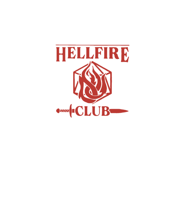 hellfire club 85 model negru pe tricou