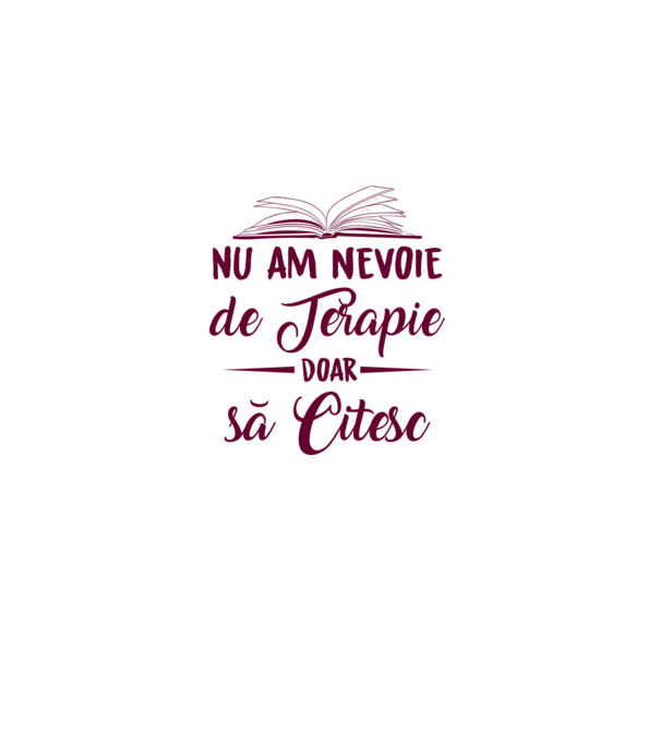 nu am nevoie de terapie, doar să citesc model alb pe tricou
