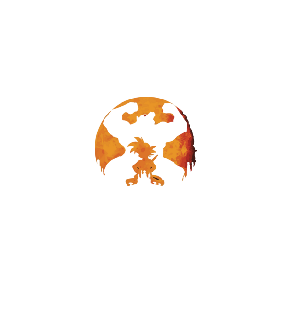 goku sunset model negru pe tricou