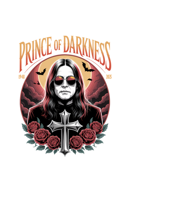Prince of Darkness model negru pe tricou