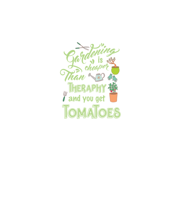 Gardening is cheaper than theraphy model negru pe tricou