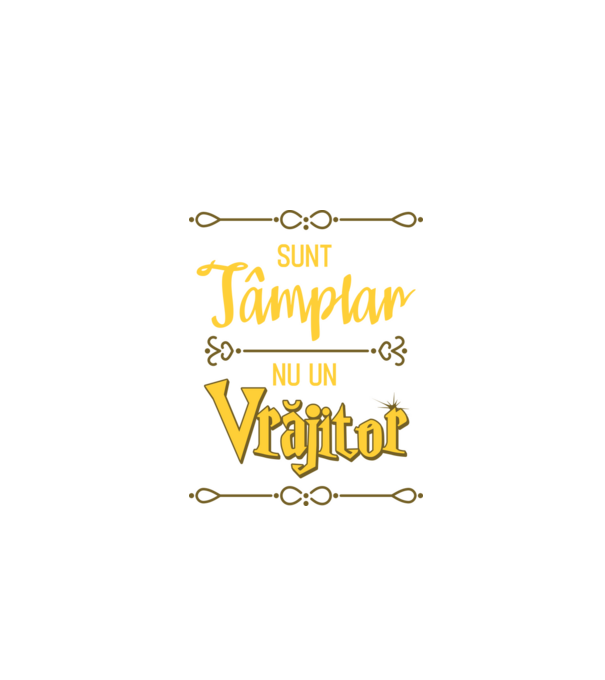 Sunt tâmplar, nu un vrăjitor model negru pe tricou