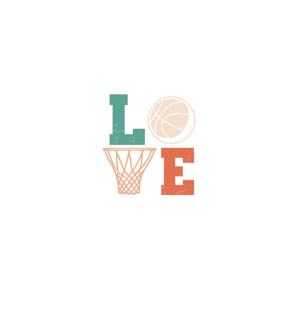 LOVE basketball model negru pe tricou