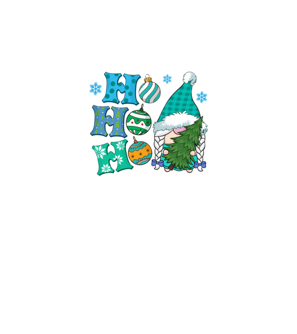 Ho-ho-ho gnome model albastru regal pe tricou