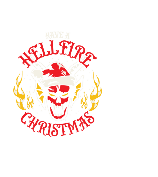 Hellfire Christmas model negru pe tricou