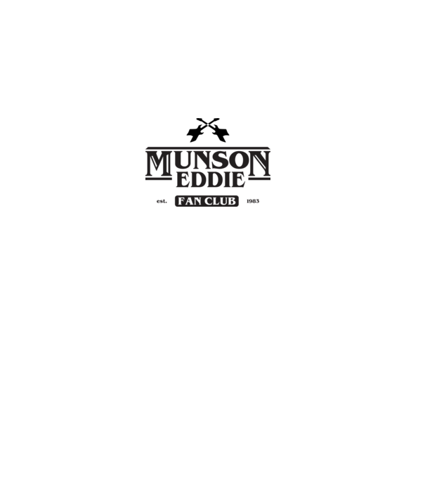eddie munson fan club model alb pe tricou