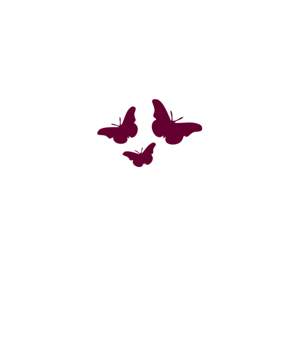 Butterflies model alb pe tricou