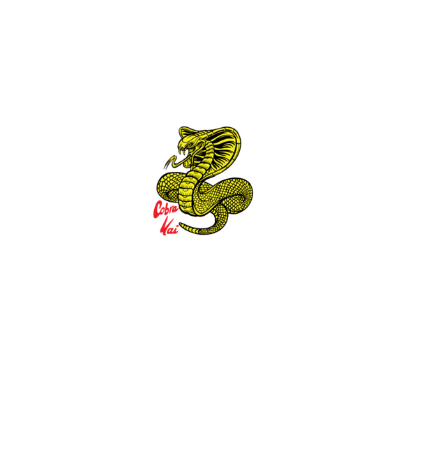 cobra kai logo color model negru pe tricou