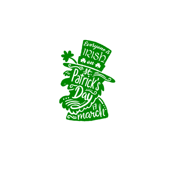 Everyone is irish leprechaun model alb pe tricou