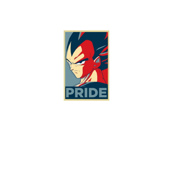 vegeta pride dragonball model negru pe tricou