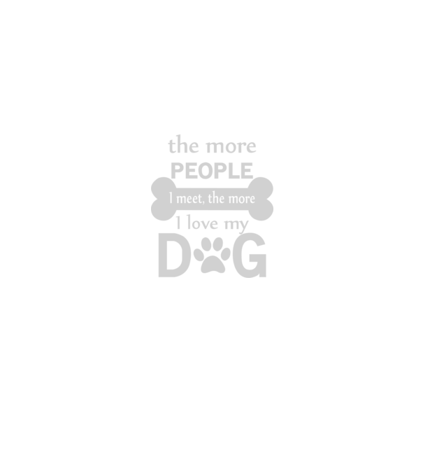The more people i meet model negru pe tricou