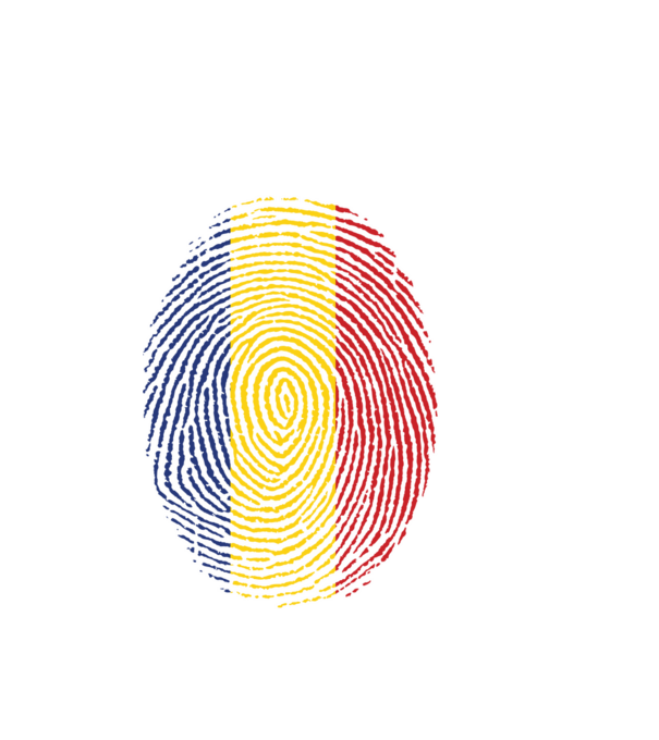 România fingerprint model alb pe tricou