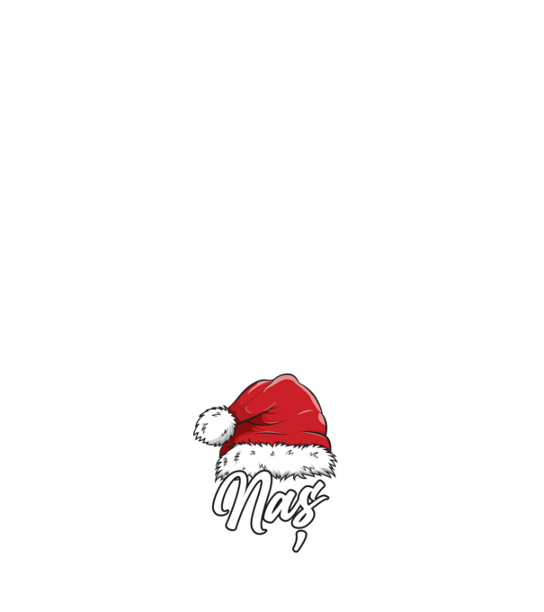 naș Santa Hat model albastru închis pe tricou