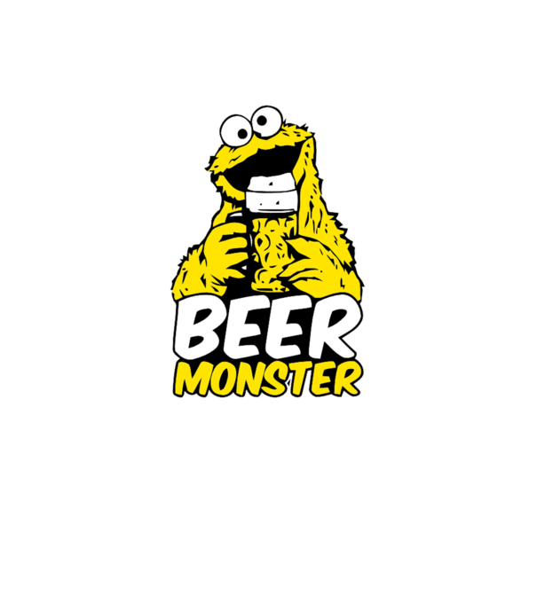Monstru bere model gri pe tricou