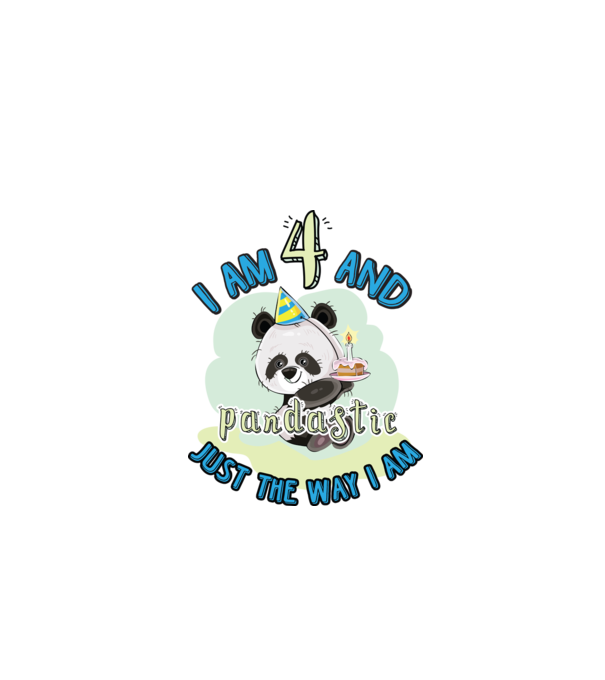 PANDASTIC 4 model alb pe tricou