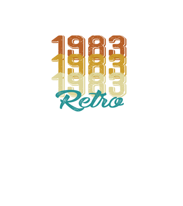 Retro 1983 model negru pe tricou