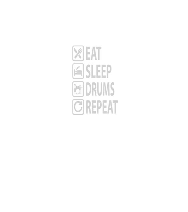 Eat Sleep Drum Repeat model negru pe tricou