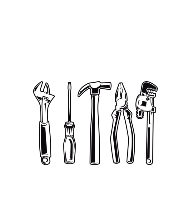 Tools model negru pe tricou