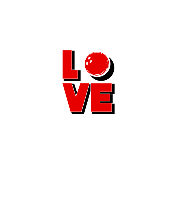 Love bowling model gri pe tricou
