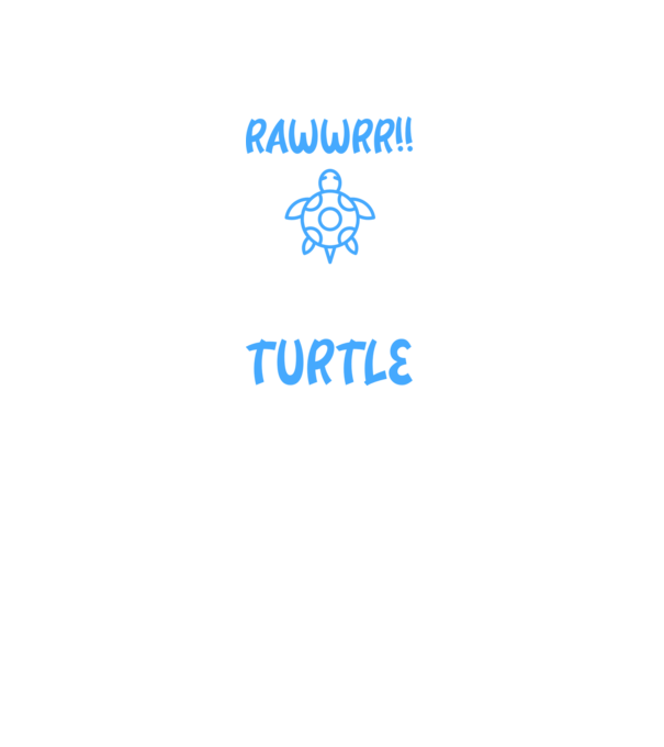 Rawwr turtle model negru pe tricou
