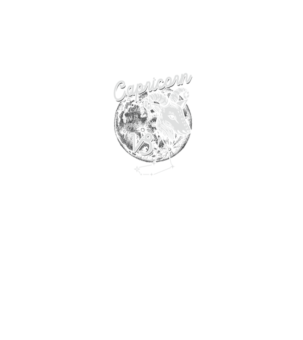 Zodiac bărbat CAPRICORN retro model negru pe tricou