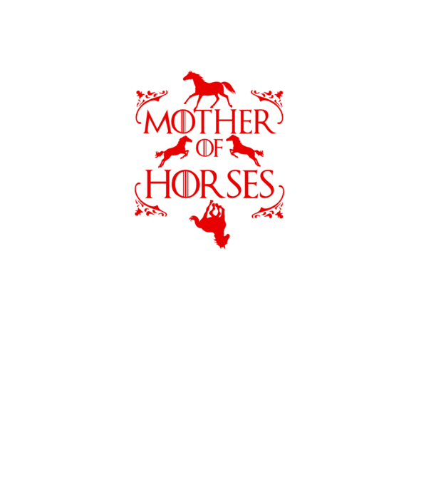 Mother of Horses model negru pe tricou