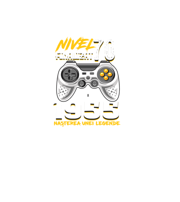 Nivel Finalizat 70 model negru pe tricou