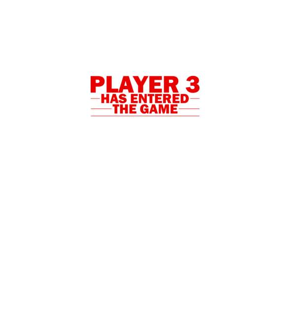 Player 3 entered the game model alb pe tricou