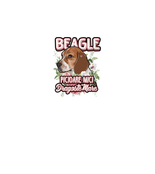 Bulldog francez picioare mici dragoste mare model alb pe tricou