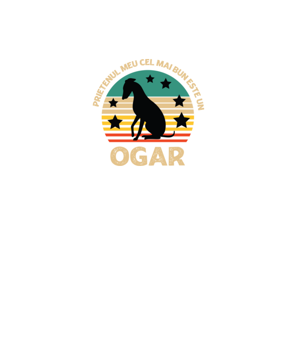 Prietenul meu cel mai bun este un ogar model negru pe tricou