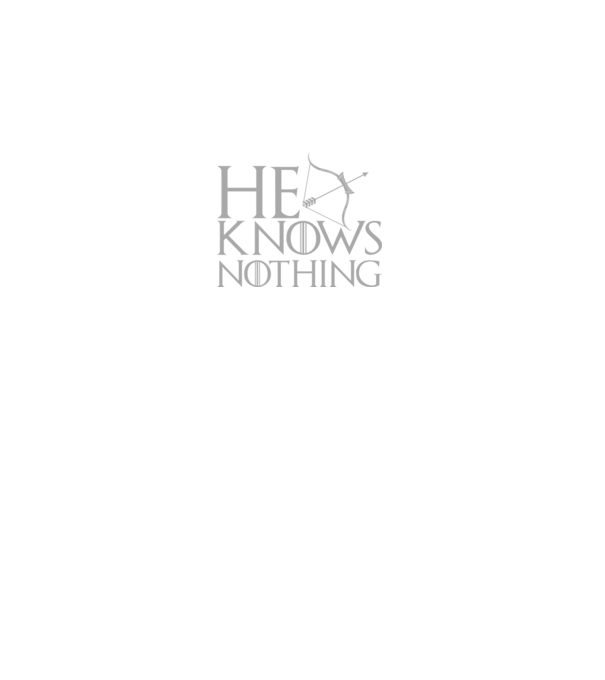 Cuplu He knows nothing model negru pe tricou
