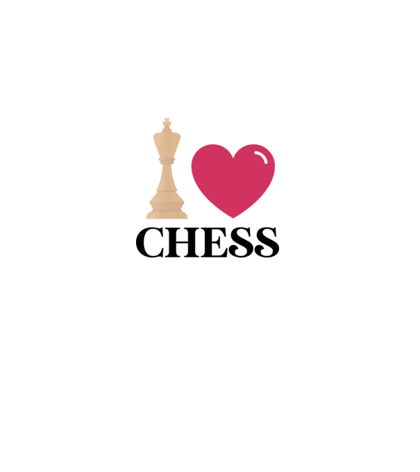 Love chess model alb pe tricou