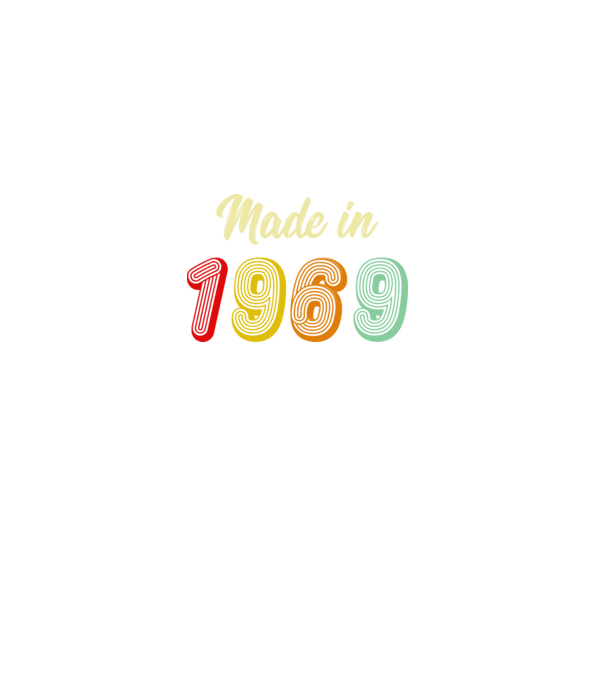 made in 1969 retro model negru pe tricou