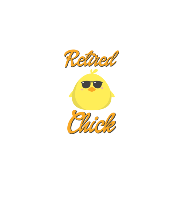 Retired chick model alb pe tricou