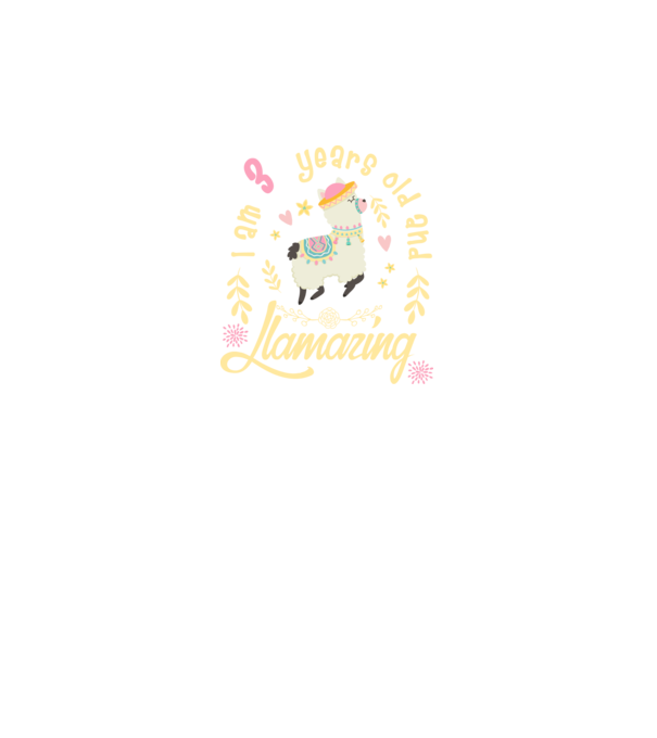 Birthday Llamazing 3 years old model negru pe tricou