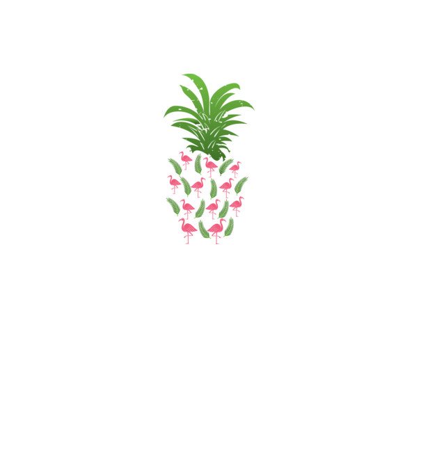 Flamingo ananas model negru pe tricou