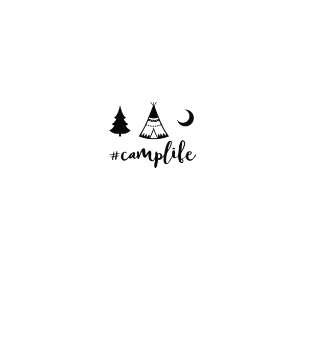 camplife model albastru închis pe tricou