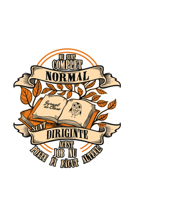 nu sunt complet normal - sunt diriginte acest job nu poate fi făcut altfel! model negru pe tricou