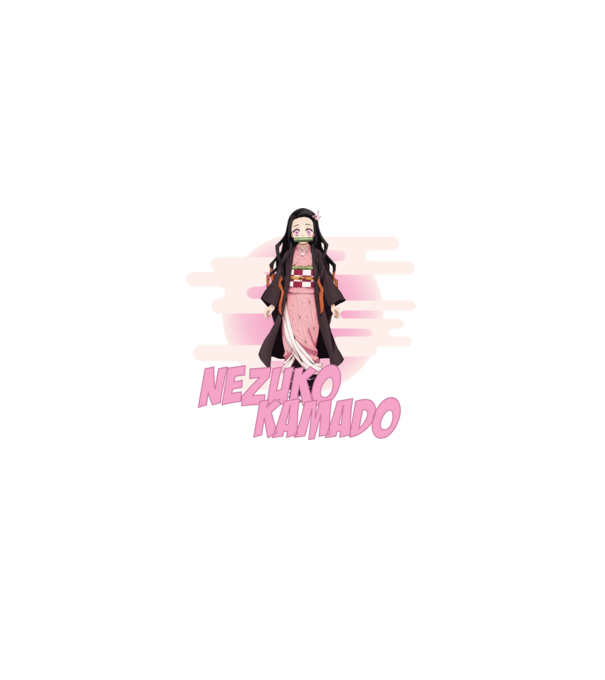 Demon Slayer Nezuko model albastru deschis pe tricou