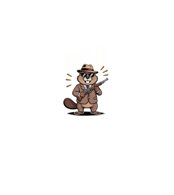 Bobrito Bandito model negru pe tricou
