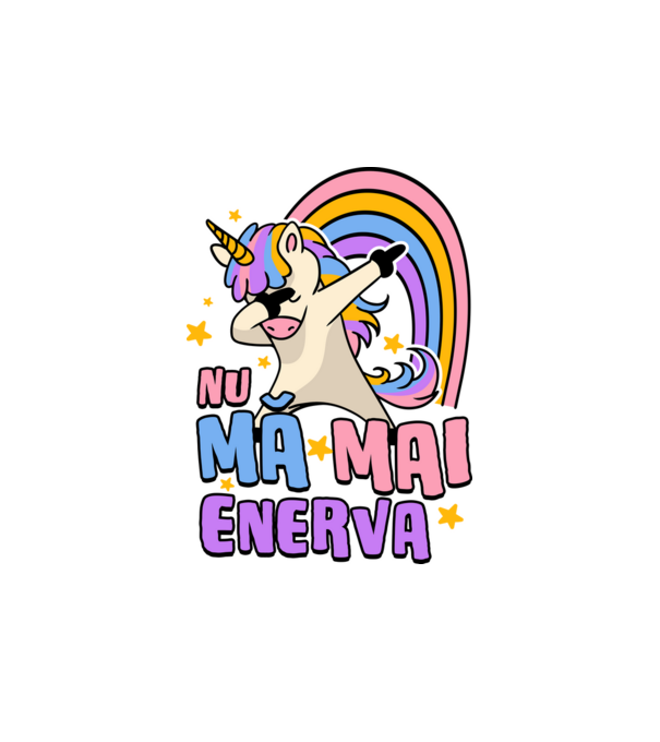 Nu mă mai enerva model alb pe tricou