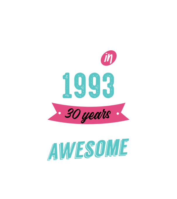 MADE IN 1993 model alb pe tricou